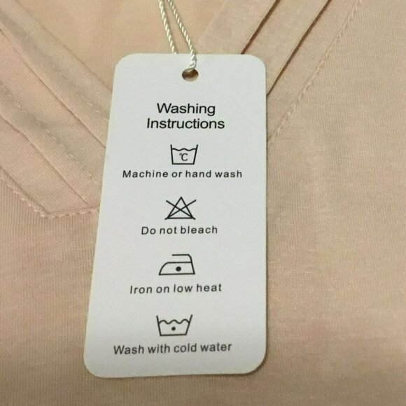 Aokosor V-Neck Top NWT Pleated Sleeveless Women's Sz L Apricot Flowy Lightweight - Picture 8 of 10